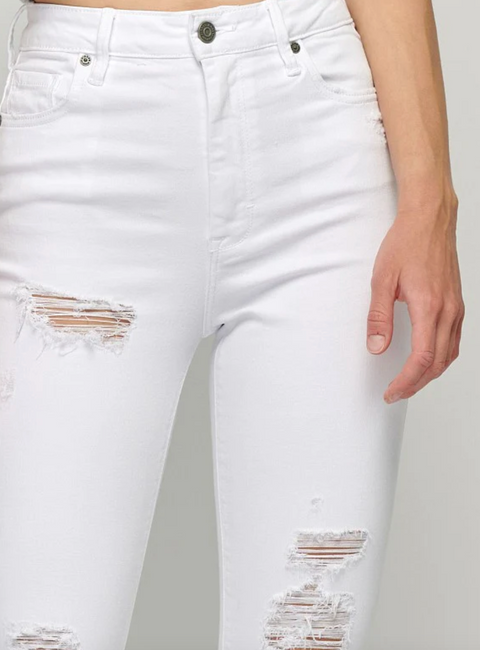 The 1362 High Rise White Denim