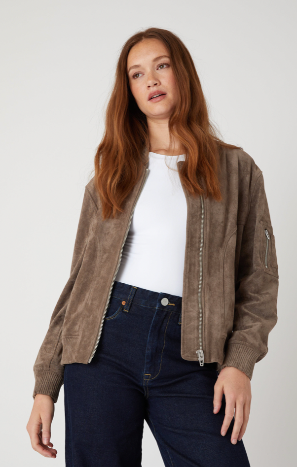 Oyster Shell Bomber Jacket