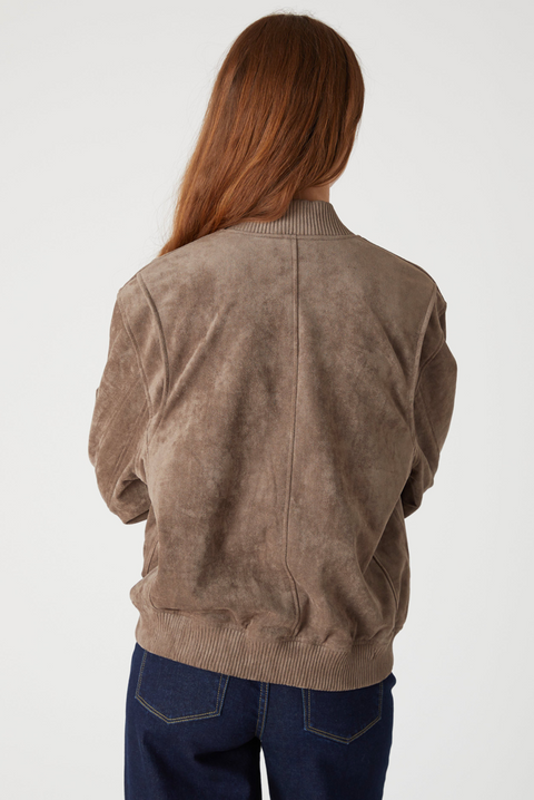 Oyster Shell Bomber Jacket