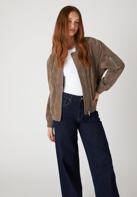 Oyster Shell Bomber Jacket