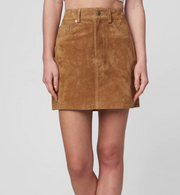 PECAN SUEDE MINI SKIRT