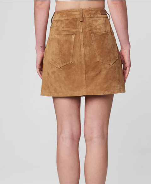 PECAN SUEDE MINI SKIRT