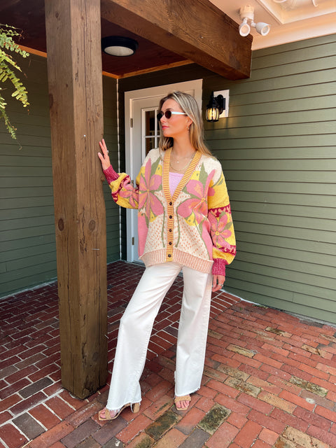 Bali Tropical Garden Sweater Cardi