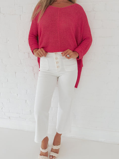 Muse High Waisted Button Flares