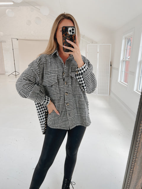 Gingham What They Want Shacket