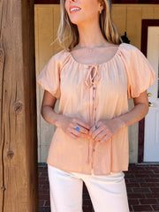 Beautiful Day Top - Peach