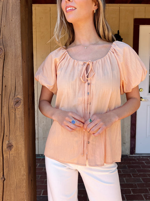 Beautiful Day Top - Peach