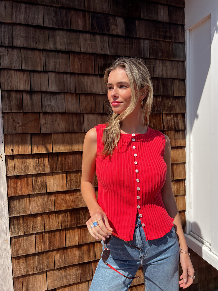 Tilly Vest Top - Red