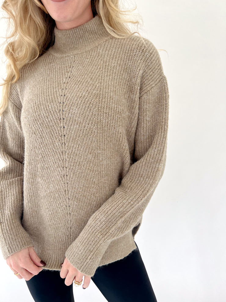 Taupe About It Turtleneck Sweater