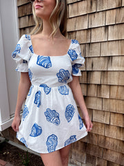 Seashell Shore Open Back Mini Dress