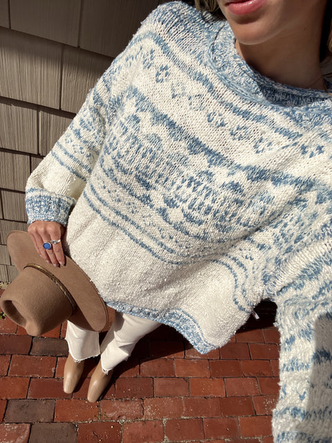 Dani Pattern Sweater in Cloud Combo