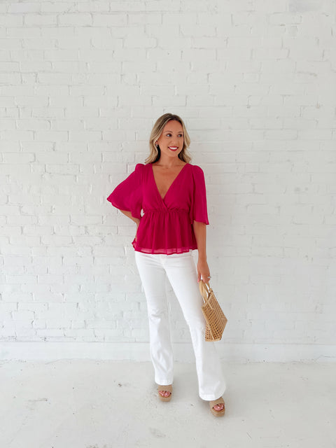 Flutter Short Sleeve Top
