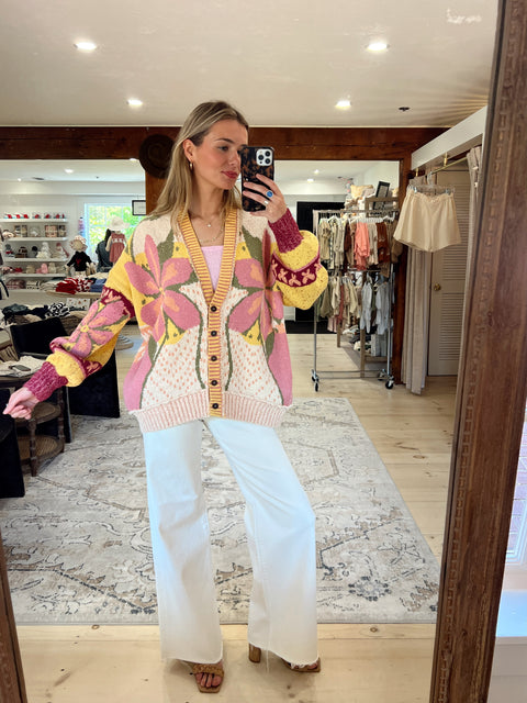 Bali Tropical Garden Sweater Cardi