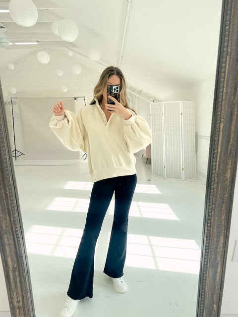 Piper Button Collard Pullover
