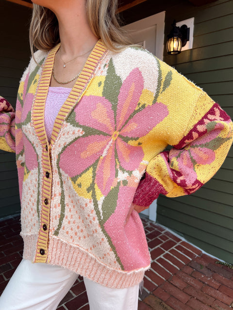 Bali Tropical Garden Sweater Cardi