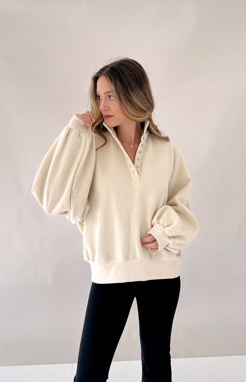 Piper Button Collard Pullover