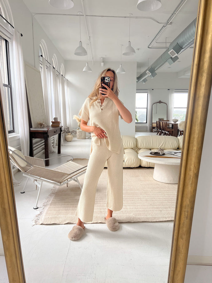 Cozy On Up Short Sleeve Sweater