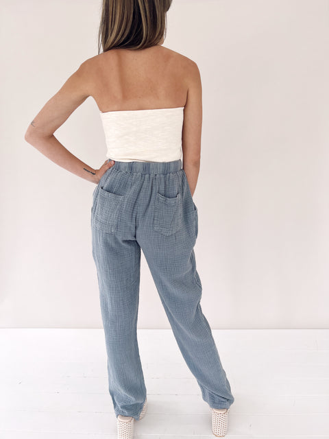 Day Lounger Gauze Straight Leg Pants