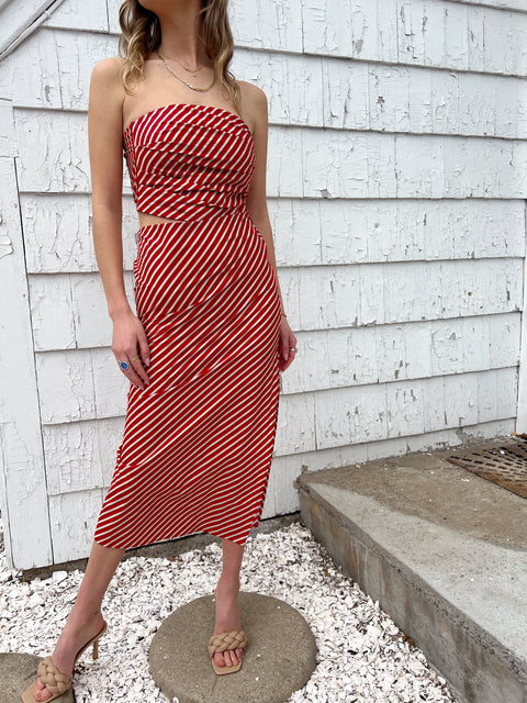 Casa Amour Skirt - Red/Ivory