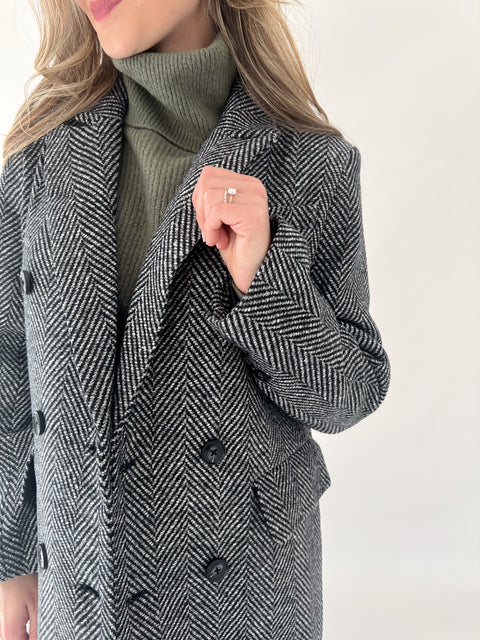 Holiday in The City Herringbone Coat