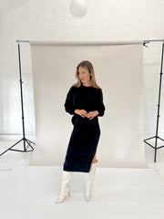 Baby It's Cold Outside Sweater Skirt - Black