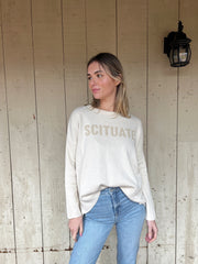 Scituate Everyday Relaxed Sweater -Natural/Camel