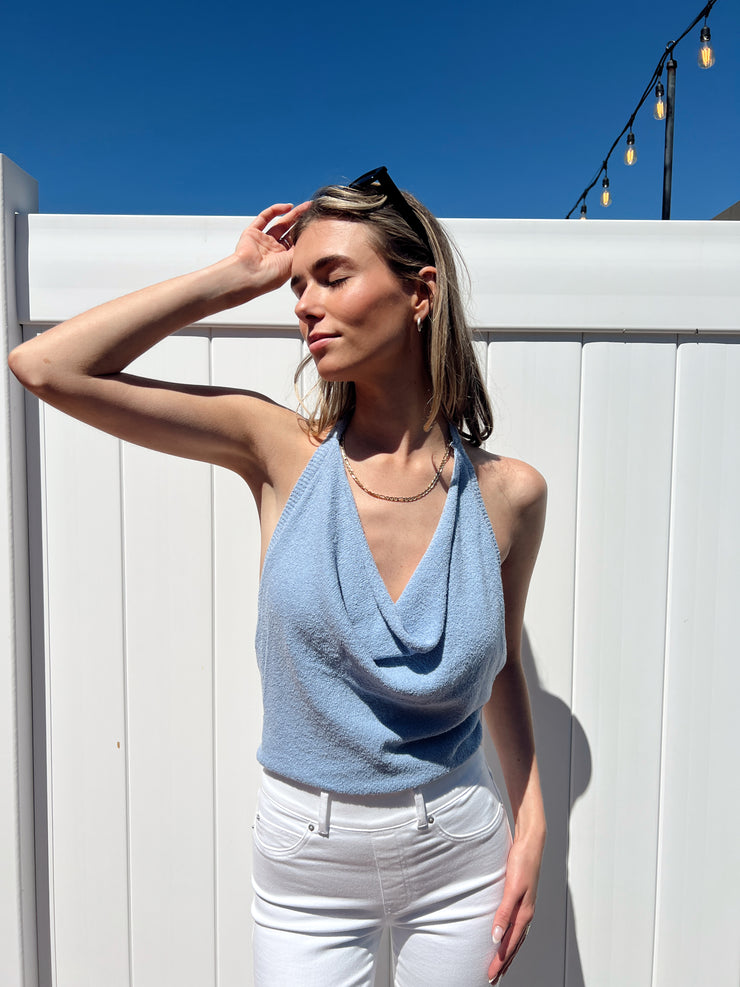 Maddie Halter Top - Dusty Blue