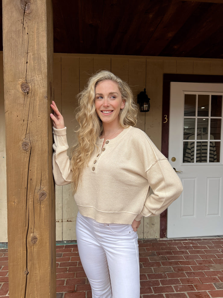 Wild and Free Pullover Sweater - Natural