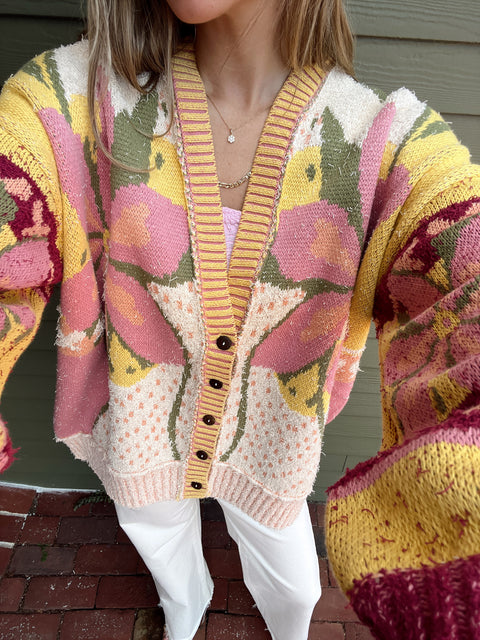 Bali Tropical Garden Sweater Cardi