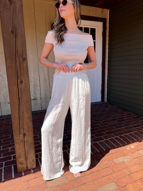 Floating on Linen Bottoms - Off White