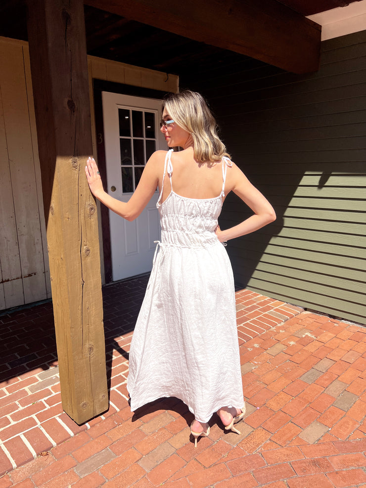 Nantucket Linens Midi Dress - Off White