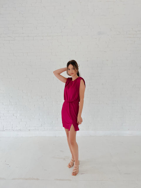 Satin Strong Shoulder Mini