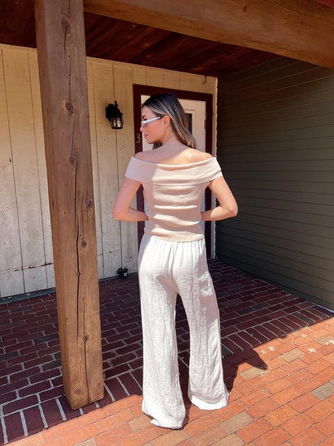Floating on Linen Bottoms - Off White