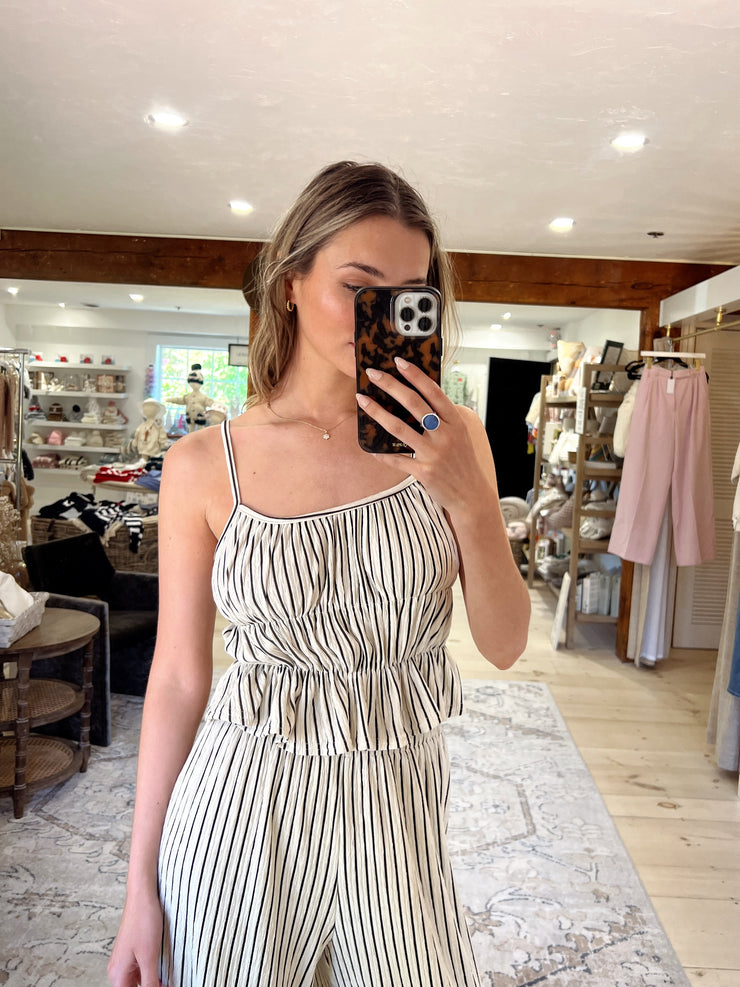 Carly Striped Crop Top