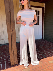Floating on Linen Bottoms - Off White