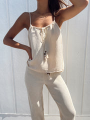 Cape Town Drawstring Pants Natural