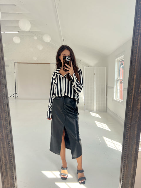 A Night On The Town Leather Skirt
