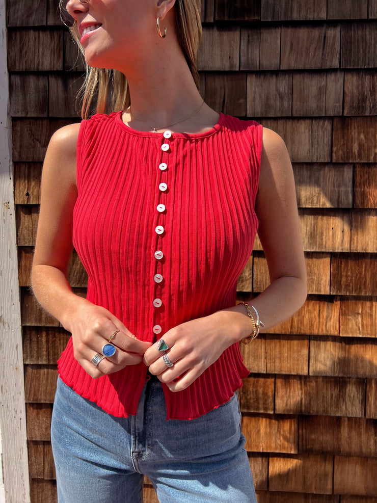 Tilly Vest Top - Red