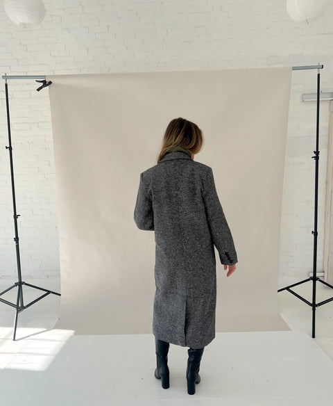 Holiday in The City Herringbone Coat