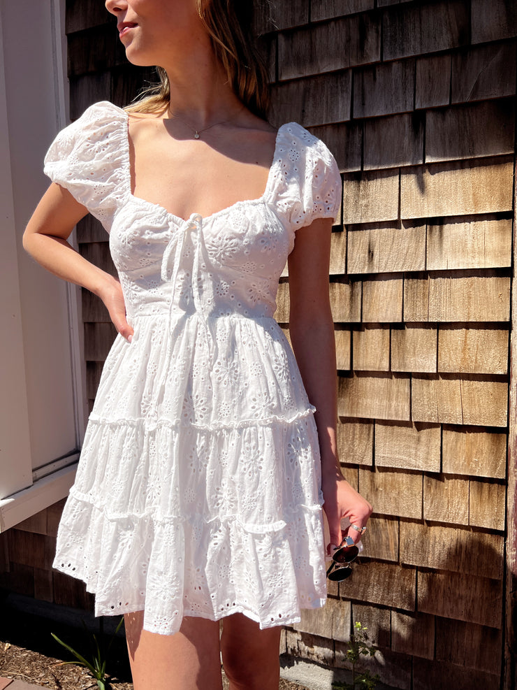 Laters Baby Eyelet Mini Dress