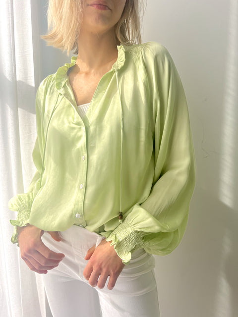 Dew A Little Dance Blouse Honeydew