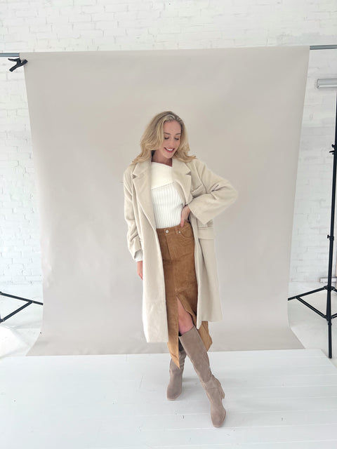 Andrea Single Button Oversized Coat