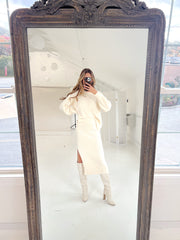 Baby It's Cold Outside Sweater Skirt - Cream