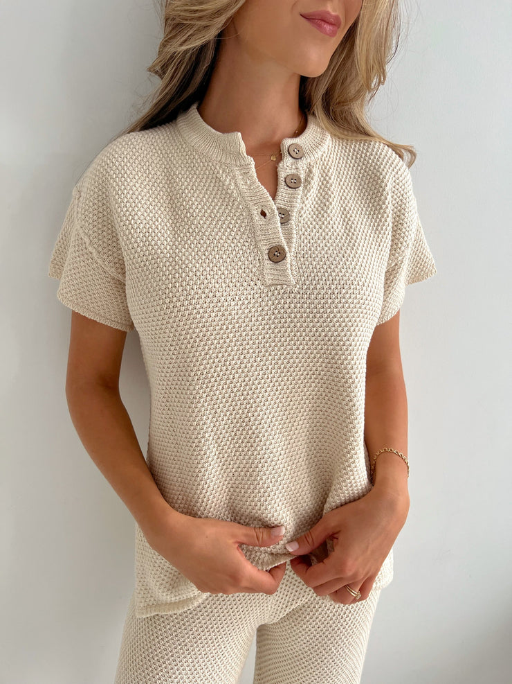 Cozy On Up Short Sleeve Sweater