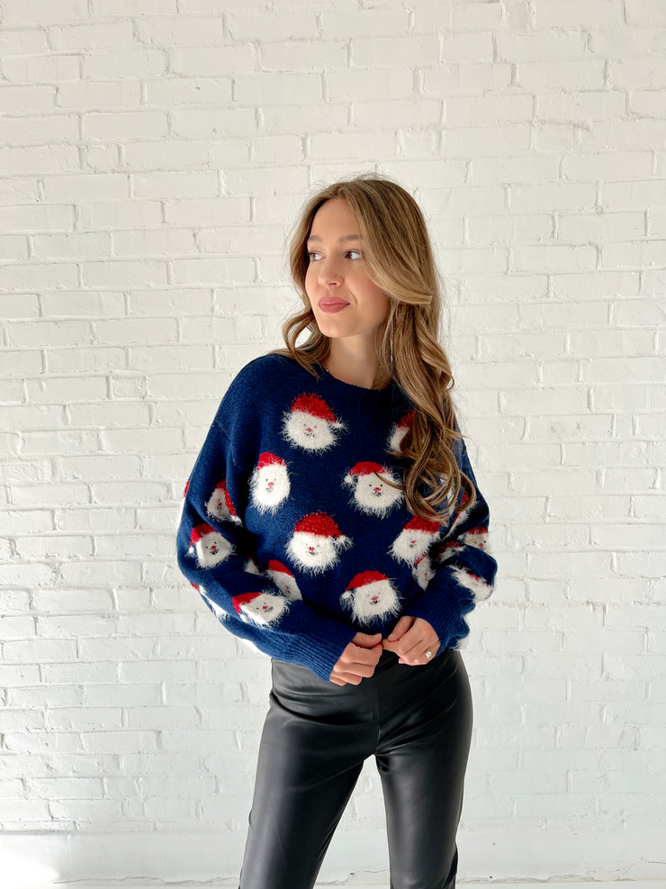 Santa Claus Sweater - Blue