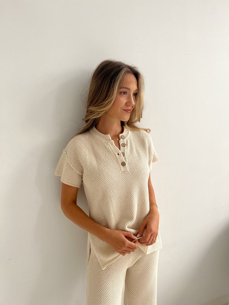Cozy On Up Short Sleeve Sweater