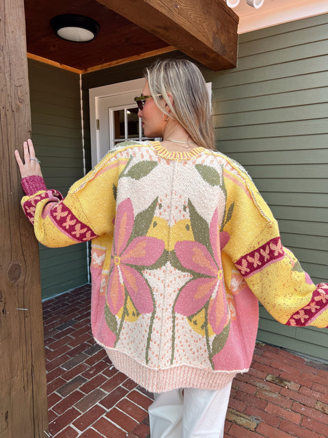 Bali Tropical Garden Sweater Cardi