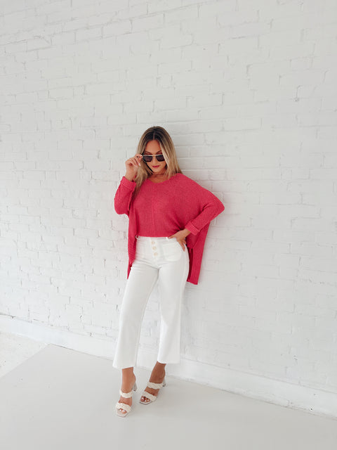 Muse High Waisted Button Flares