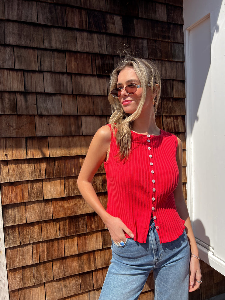 Tilly Vest Top - Red