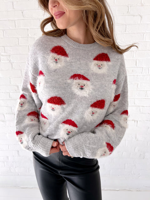 Santa Claus Sweater - Grey